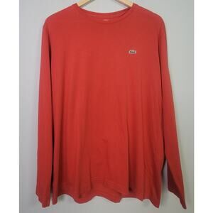 Lacoste Mens 6 Red Long Sleeve Lightweight Crew Neck Shirt